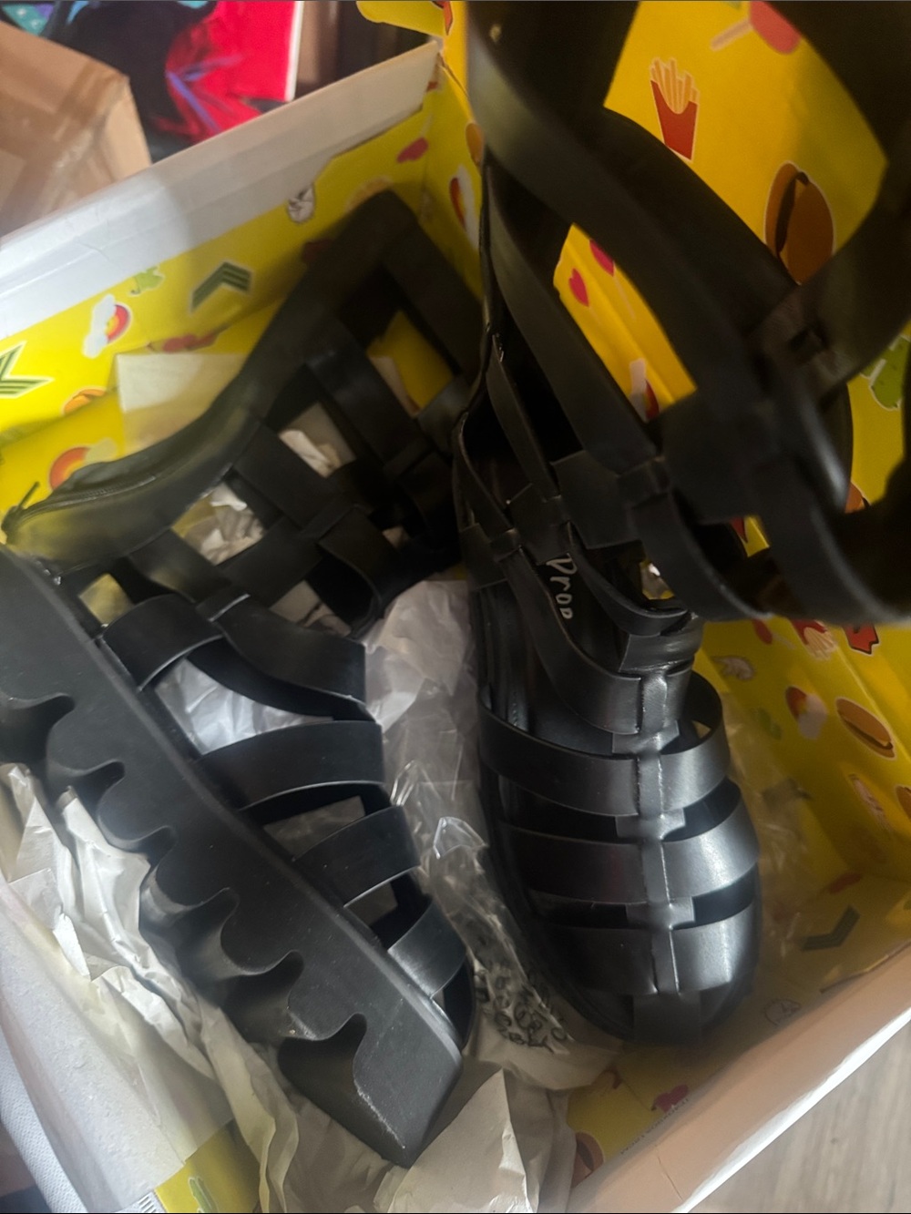 Women’s Black Strappy Platform Sandals